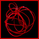 espiral para tocado en acetato rojo